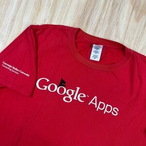 Rare Google Apps Carnegie Mellon University Computing Services Shirt M Red Tech